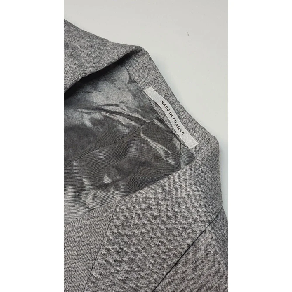 Yves Saint Laurent YSL Made in France Vintage Wool‎ Jacket in Gray Size 39 R